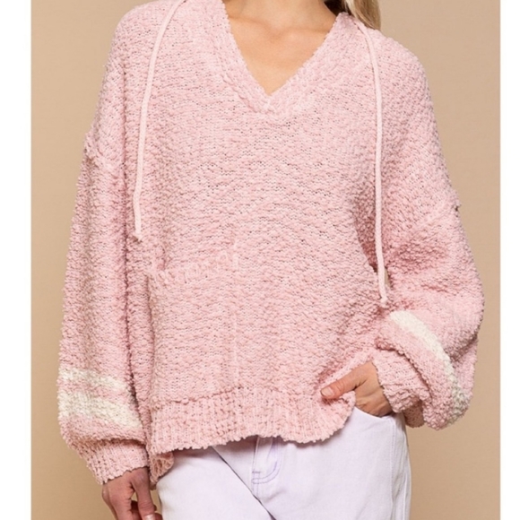 POL Sweaters - POL Pink Hoodie Sweater